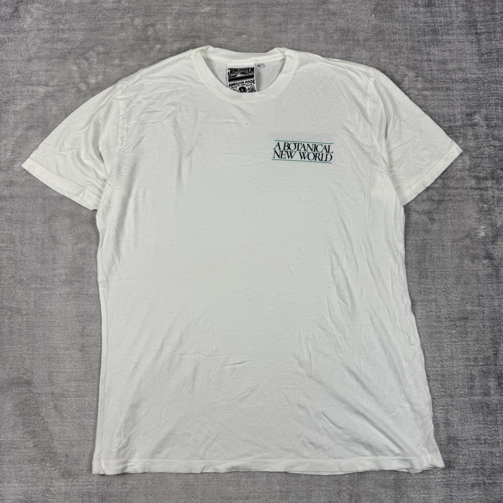 Jungmaven Shirt Mens Large White Hemp Blend Short Sleeve Sustainable Made in USA